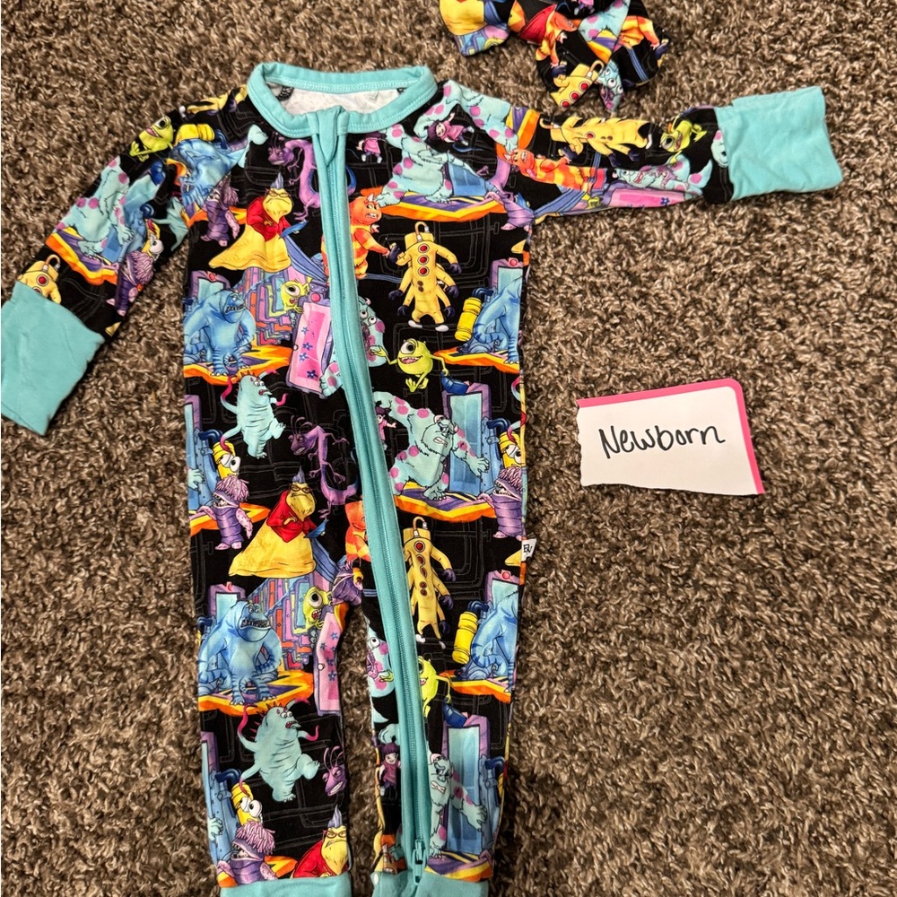 Colorful Cartoon Kids Footie Pajama